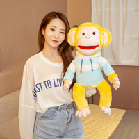 Marionnette de ventriloquisme personnalisée en peluche, grande taille 60 cm, corps entier, bouche ouverte, pour enfants