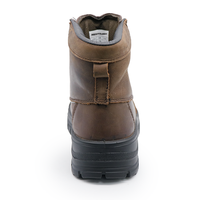 MAXITOUGH Chaussures de sécurité Crazy Horse en cuir pour hommes, semelle extérieure antidérapante en PU/PU, résistantes à la perforation, pour l'industrie pétrolière