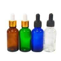 Flacons compte-gouttes en verre vert 20ml 30ml 50ml anti-fuite pour huiles essentielles et sérums de soin de la peau, idéaux pour les voyages