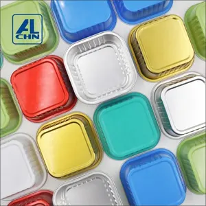 180Ml/6Oz Nhôm Lá Bánh Chảo Bánh Mì Baking Khuôn Dùng Một Lần Vuông Khay - Product Image 1