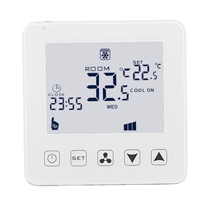 HY08AC-4 Màu Thông Minh Sưởi Ấm Nhiệt Cho Sàn Điện Điều Khiển Nhiệt Độ Kỹ Thuật Số Cuộn Dây Quạt Làm Mát Điều Hòa Không Khí Fcu - Product Image 1