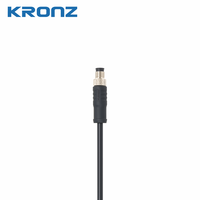KRONZ Connecteur M8 avec câble PVC pré-moulé de 5m, droit, 4 broches mâle IP67, connecteurs industriels pour système d'actionneur de capteur