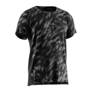 T-shirt de course à manches courtes pour homme, séchage rapide, anti-odeur, avec ventilation en maille ultra-légère, logos réfléchissants haute visibilité - Product Image 3