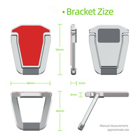 Support de téléphone ergonomique pliable pour écran d'ordinateur portable, fixation latérale en aluminium mince pour bureau et double affichage