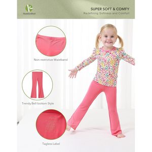 กางเกงขาบานเด็กผู้หญิง BambooBud ผ้าถักนุ่ม เลกกิ้งขายาว เอวยางยืด ทรงขากระดิ่ง - Product Image 2