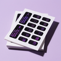 Autocollants personnalisés découpés à la forme, en vinyle opaque noir mat de qualité professionnelle, pour boîtes à outils et étuis de rangement professionnels