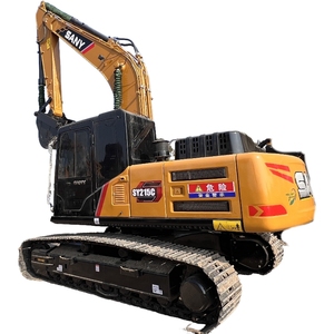 Excavadora de cadenas de servicio pesado económica SY215C con motor y bomba, 21.5 toneladas de peso operativo, accesorio de martillo rompedor en venta - Product Image 1