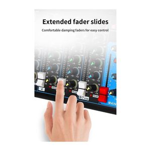 Professional 4 Channel <b>USB</b> Stereo RCA Mixer With <b>Bluetooth</b> Audio Interface <b>For</b> Live Recording And Streaming - Product Image 3