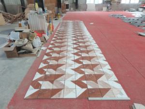 SH STONE 3 couleurs Calacatta blanc crémeux Rose Rosa Corallo carreaux de mosaïque laminés en marbre pour la décoration murale - Product Image 3