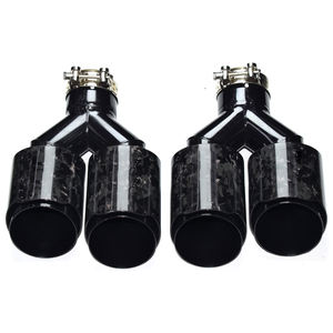 Puntas de <span class=keywords><strong>Escape</strong></span> Universales DEX de Fibra de Carbono Forjado Acero Inoxidable SS304 con Logo AK, Sistema de <span class=keywords><strong>Escape</strong></span> de Cuatro Salidas, Boquilla de Tubo de <span class=keywords><strong>Escape</strong></span> de Rendimiento Deportivo - Product Image 6