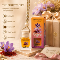 Diffuseur de parfum pour voiture 8 ml, flacon en verre avec couvercle en bois, désodorisant suspendu, marque privée, fabricant OEM sur mesure