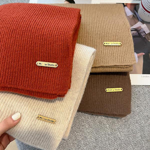 صيحات نسائية شتوية عصرية على الطراز الكوري الطويل طراز جديد محبوك بلون سادة سميك ودافئ ومتعدد الاستخدامات مصنوع من البوليستر - Product Image 2