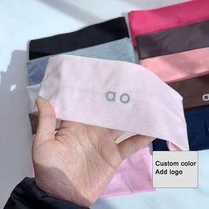 Bandeau de <span class=keywords><strong>cheveux</strong></span> en coton à double face avec logo personnalisé, élastique, absorbant la transpiration, large, uni, accessoire de yoga pour femmes - Product Image 3