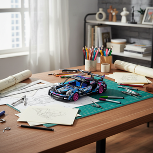 Compatible con Bloques de Construcción, Coche Deportivo Negro Dorado <span class=keywords><strong>Apollo</strong></span> <span class=keywords><strong>EVO</strong></span>, Juguete Educativo para Niños, Plástico ABS, Escala 1:18 - Product Image 3