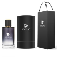 Flacon de parfum vide rond en verre de 30ml 50ml 100ml avec bouchon magnétique Flacon de parfum cylindrique avec logo personnalisé avec boîte cylindrique