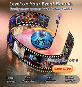 Entrepôt US EU Machine de Photobooth à 360 Degrés Caméra Vidéo 360 Photobooth Prix Borne Caméra Rotative 360 pour Mariage - Product Image 4