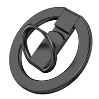 ATB-Support magnétique ultra-fin givré pour téléphone portable, sangle pliable avec anneau pour téléphone portable