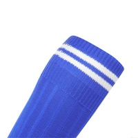 Chaussettes de sport en gros pour l'automne, avec logo sur le revers, tricotées, personnalisées, séchage rapide, respirantes, en polyester et élasthanne, compression, football