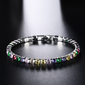 Direct Factory Sale TikTok Hot Selling Classic Style Women's Diamond <strong>Tennis</strong> <strong>Bracelet</strong> with <strong>Sapphire</strong> Zircon Stone Fashion Jewelry - Product Image 6