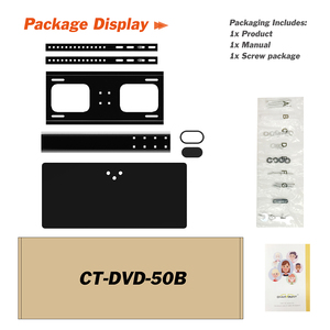 Support TV en acier trempé laminé à froid 400x400mm avec capacité de charge de 40kg pour téléviseurs de 26 à 55 pouces, pieds antidérapants, support mural DVD - Product Image 4