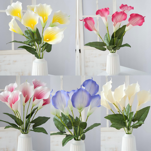 Precio de fábrica de gran tamaño Calla Lily EVA flores artificiales Real Touch Calla Lily para decoración de piezas de centro de mesa - Product Image 3