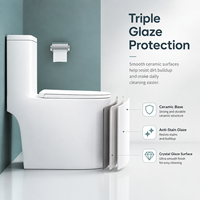 ZOGII CE UPC Vente en gros Ensemble WC monobloc en céramique moderne à double chasse et siphon en S pour villas et hôtels