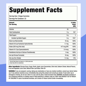 Complément alimentaire végétalien en gommes de fer à marque privée OEM, sans OGM et sans gluten, avec zinc et vitamines B pour le soutien immunitaire - Product Image 3
