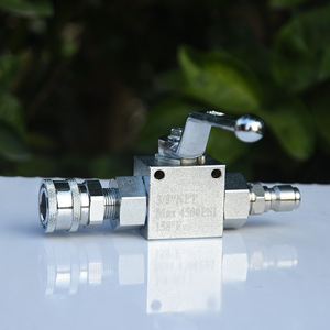 Stainless Steel Ball Valve Kit 3/8 In <b>Quick</b> <b>Connector</b> For High Pressure Water Gun Accessories - Product Image 2