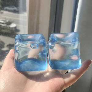 Sıcak Fidget stres giderici oyuncak dört renkli kare jel buz küpü ile müzik yetişkin Maltose dekompresyon havalandırma topu Unisex - Product Image 4