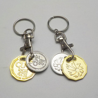 Porte-monnaie européen 23.25mm, livre britannique 22.5mm, porte-monnaie, crochet canadien 26.5mm, loonie, porte-clé en métal
