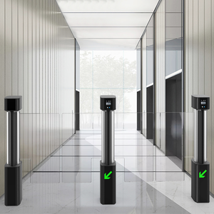 Barrière de sécurité pivotante à tourniquet coulissant avec système de lecture de codes QR 3D par laser pour entrée sécurisée et anti-collision pour hall d'hôtel - Product Image 2