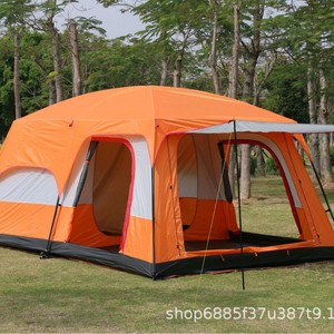Outdoor Four-Season Double Layer <b>Tent</b> with Two Bedrooms & One Living Room 6-8 People Sun Protection Rainproof <b>Large</b> Camping <b>Tent</b> - Product Image 4