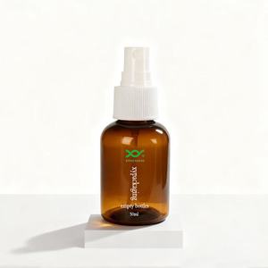 Xypackaging 50ml 1.75oz rỗng màu hổ phách nâu Boston Vòng Pet pcr nhựa dropper chai giá bán buôn - Product Image 5