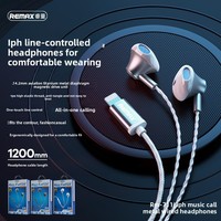 Casque filaire semi intra-auriculaire Remax à réduction de bruit avec microphone intégré Type-C et cordon de 1200 mm compatible iOS Android
