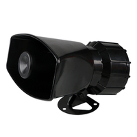 Sirène d'alarme portable étanche 130 dB, 220 V, corps en ABS, klaxon d'avertissement industriel extérieur pour la sécurité incendie et la sécurité