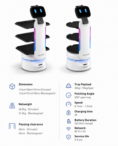 Robot de Servicio Comercial Segway ServeBot S1 con Doble SLAM, 4G, WiFi, Capacidad de Carga de 30 kg y 24 Horas de Duración de Batería - Product Image 6