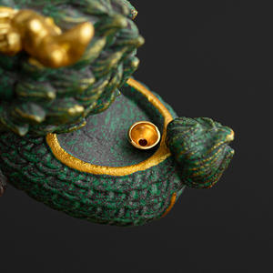 แท่นวางธูปรูปเรือมังกรนำโชคหม้อหอมแบบชุบทองบลูสโตนสำหรับใช้ในร่มอุปกรณ์ตกแต่งพิธีชงชา - Product Image 4