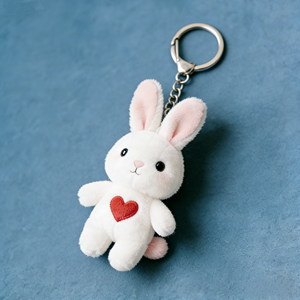 Llavero de peluche de conejo de orejas largas personalizado de fábrica 2026, suave y adorable, ideal como accesorio para mochilas. - Product Image 1