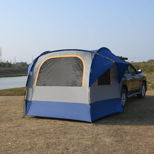 Portable Folding Oxford Double <b>Layer</b> Car Cover Tent Rainproof Waterproof Fiberglass Poles Camping SUV Four-Season Family Outdoor - Product Image 5