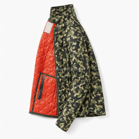 Veste de chasse matelassée imperméable pour homme, chaude et rembourrée, pour la survie en plein air, tactique, couleur olive, avec plusieurs poches