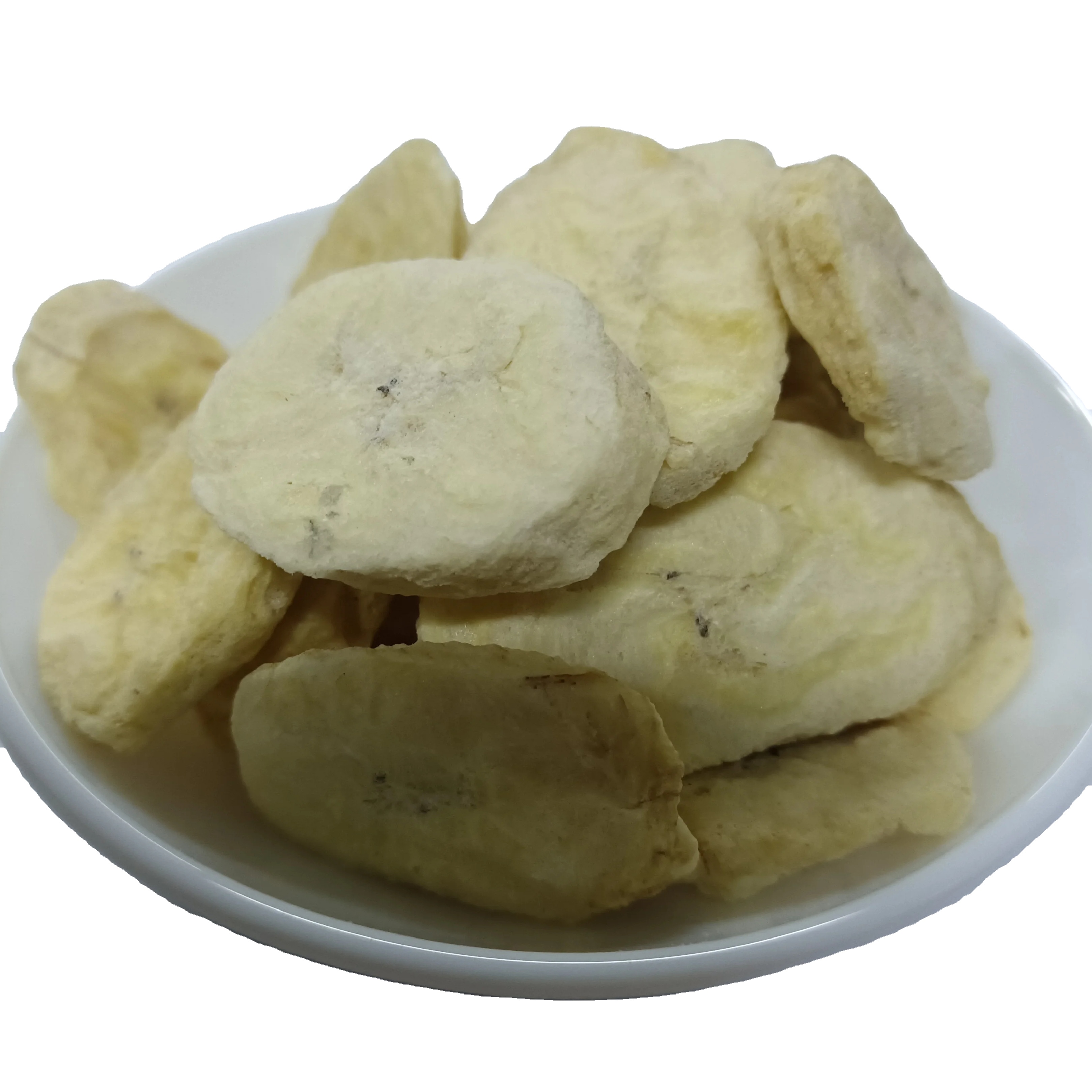 wholesale freeze dried banana dice powder Sample free healthy leisure snack FD food freeze dried fruit