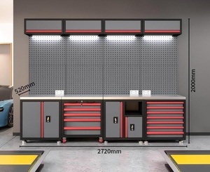 Heavy-Duty thép Modular hội thảo bàn làm việc nhà để xe máy trạm kim loại công cụ Tủ OEM công cụ lưu trữ Xe thiết bị ngực giỏ hàng - Product Image 4