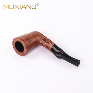 Muxiang Rosewood Tobacco Pipe Bent Type With 3mm Filter Handmade Engraved Logo Personal Gift - Product Image 3