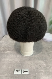 H365 Meilleures ventes Prothèse capillaire Full Lace 8mm 6mm Afro Wave et Loose Wave pour hommes noirs, 100% cheveux humains, boucles afro, expédition immédiate - Product Image 3