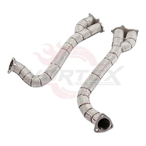 Tuyau de raccordement d'échappement haute performance Vortex SS304 avec bouclier thermique pour Porsche 718 Cayman GTS GT4 Spyder 4.0L 2020-2022 - Product Image 4