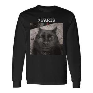 เสื้อยืดแขนยาวลายแมว7 farts Silly Meme เสื้อยืดส่งเสริมการขายพร้อมกับการออกแบบแมวสนุก Meme - Product Image 1