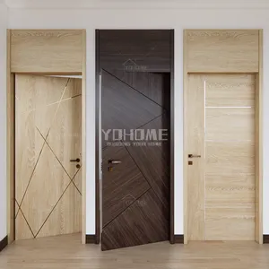 Yohome最新平开门设计60分钟橡木室内防火门广州酒店三聚氰胺室内安全门