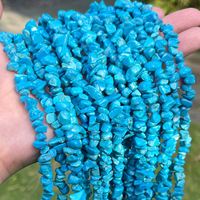 Perles de pierre concassée turquoise bleu foncé optimisées, forme irrégulière, faites à la main, accessoires de bijoux DIY, bracelet Yiwu