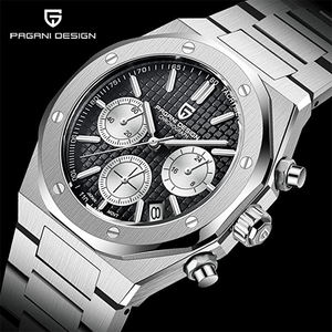 Reloj cronógrafo de cuarzo de acero inoxidable personalizado OEM para hombre con ventana de esfera de cristal nuevo logotipo reloj de pulsera mecánico nuevo regalo - Product Image 1