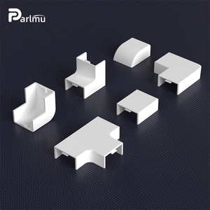 Kit de accesorios de Conducto de cableado de extrusión de <span class=keywords><strong>PVC</strong></span> 6 (esquinas internas/externas detiene acopladores camisetas planas 90 codos) Juego completo para - Product Image 1